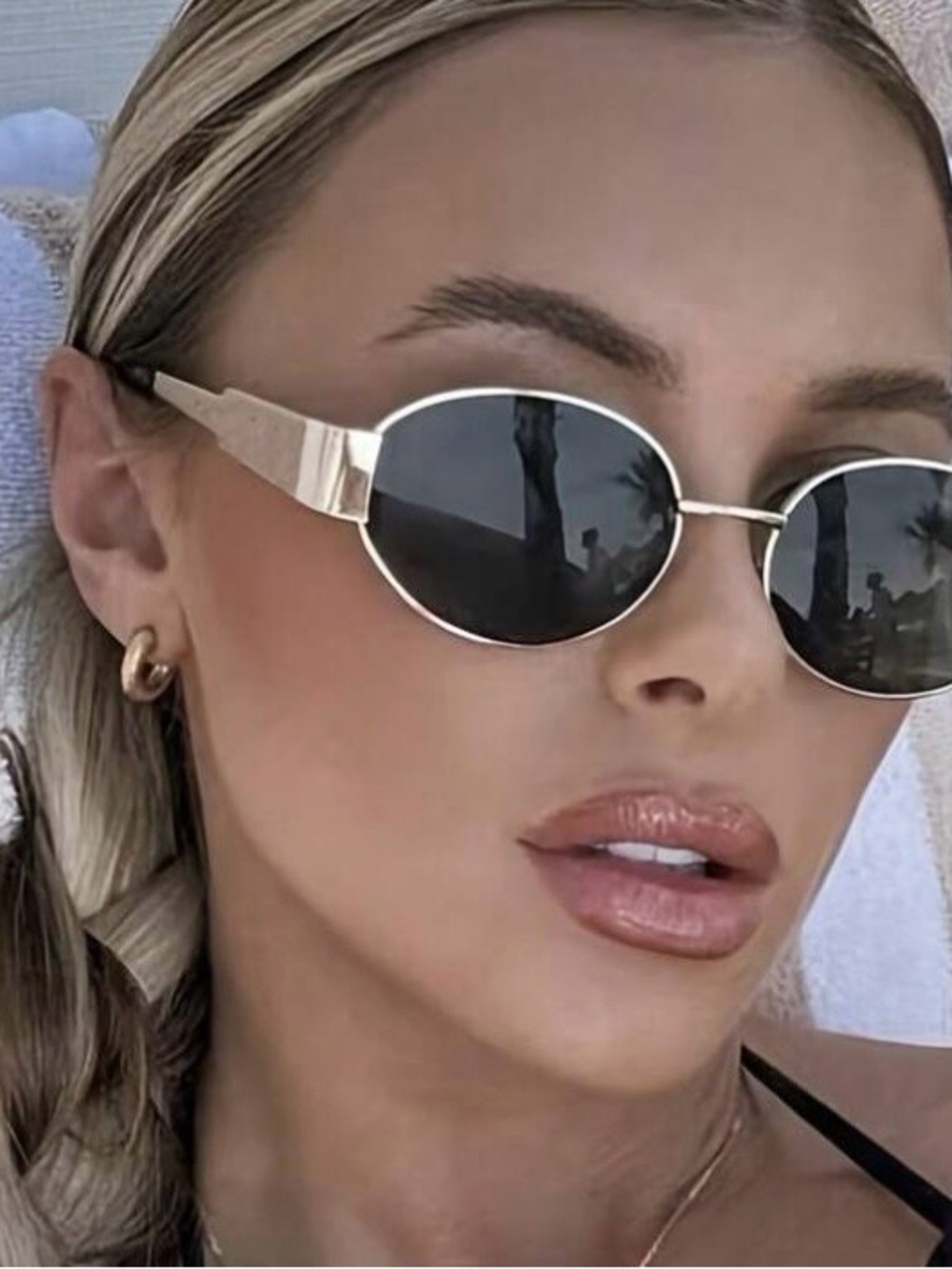 Amazon Viral Gold Brown Round Sleek Sunglasses